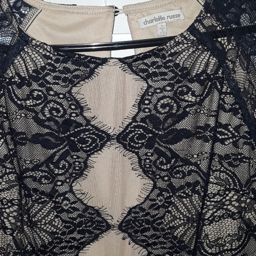 Charlotte Russe Navy long sleeve skater dress - Picture 5 of 5